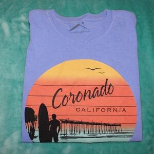 Coronado California Graphic Tee - Blue and Orange